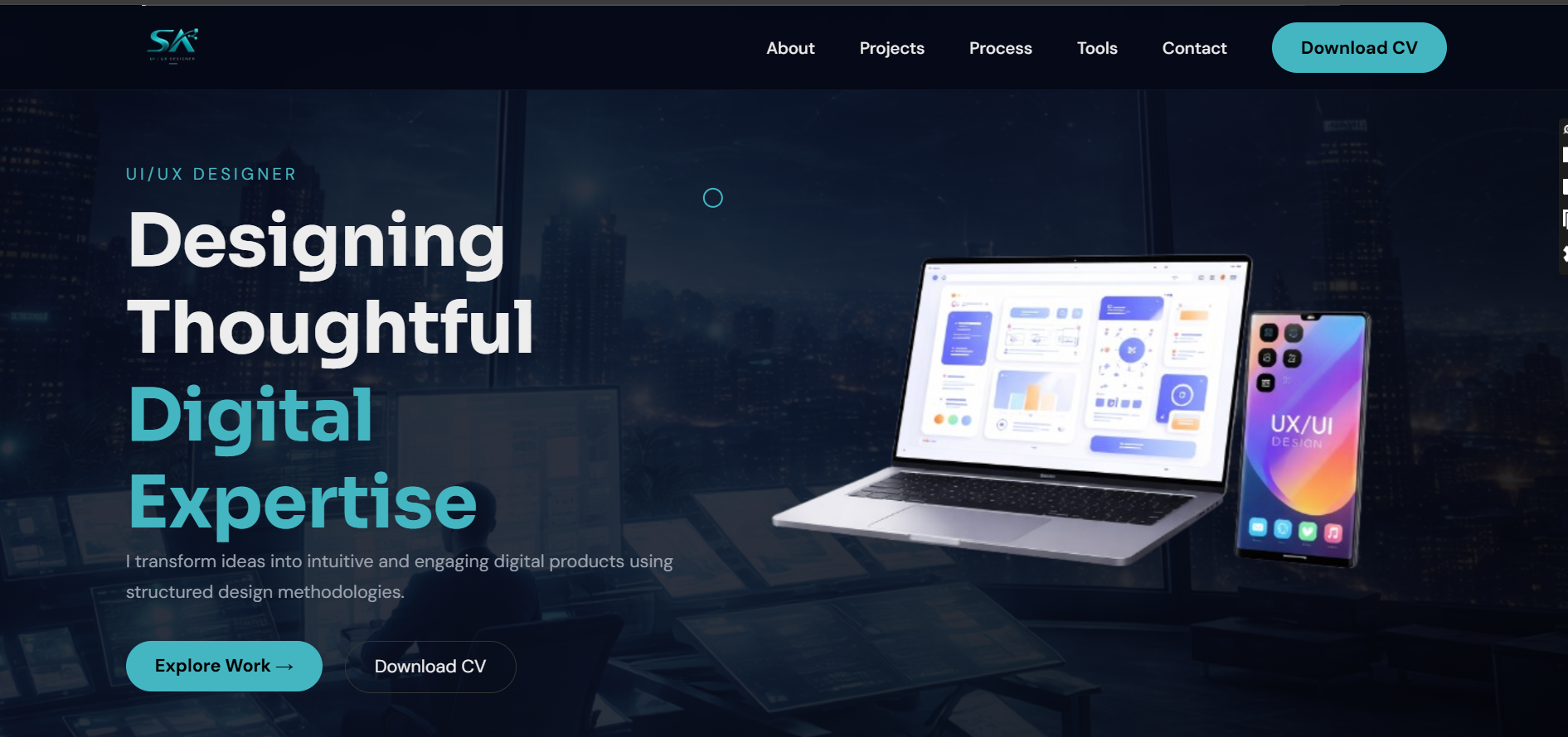 UI/UX Designer Portfolio Website